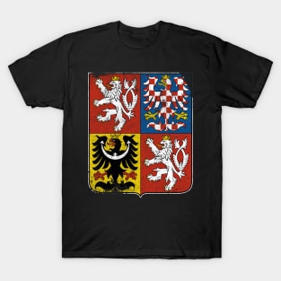 Vintage/Distressed-Style Czech Republic Crest T-Shirt